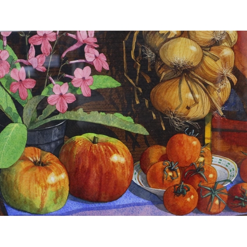 2018 - Franz Wendman (20th century): two watercolours, Still Life With Onion String (image 35 x 26 cm), and... 