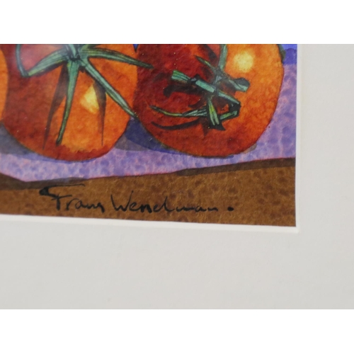 2018 - Franz Wendman (20th century): two watercolours, Still Life With Onion String (image 35 x 26 cm), and... 