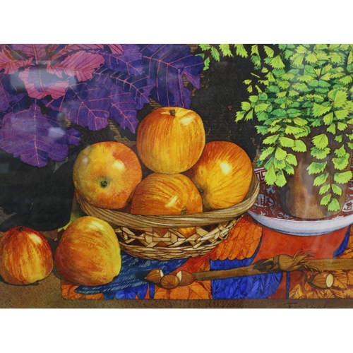 2018 - Franz Wendman (20th century): two watercolours, Still Life With Onion String (image 35 x 26 cm), and... 