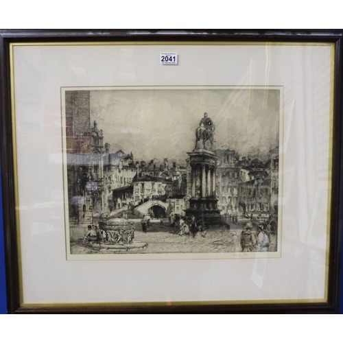 2041 - Hedley Fitton (1859 - 1929): lithograph, Place Paolo e Giovanni, Venice, signed LR, artist label ver... 