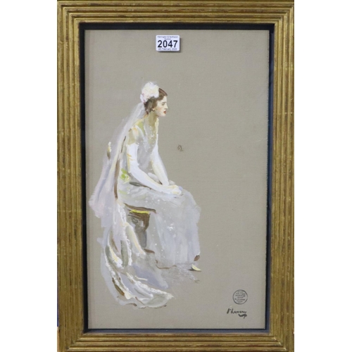 2047 - Sir John Lavery (Irish, 1856 - 1941): gouache on buff paper, Margaret, Duchess of Argyle (1912 - 199... 