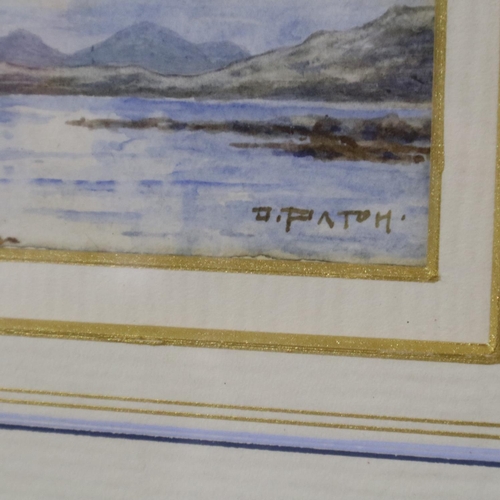 2051 - Edward Horace Thompson (pseudo Donald Paton, 1879 - 1949): watercolour, View of Arran, image  13 x 8... 