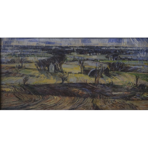 2064 - Sir Brian Caldwell Cook Batsford (1910 - 1991): oil on board, Towards Halsall, signed LR, image 121 ... 