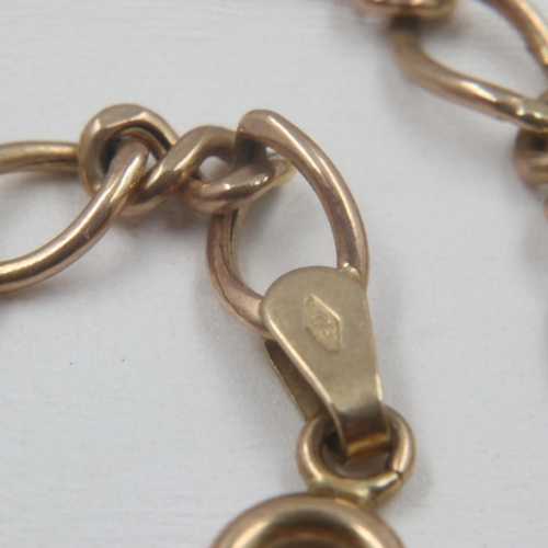 2 - 9ct gold Figaro-link neck chain, L: 40 cm, 6.1g. UK P&P Group 0 (£6+VAT for the first lot and £1+VAT... 