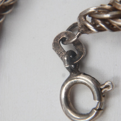 7 - Heavy gauge 925 silver rope-link neck chain, L: 51 cm, 30g. UK P&P Group 0 (£6+VAT for the first lot... 