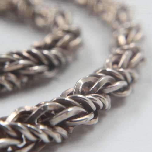 7 - Heavy gauge 925 silver rope-link neck chain, L: 51 cm, 30g. UK P&P Group 0 (£6+VAT for the first lot... 