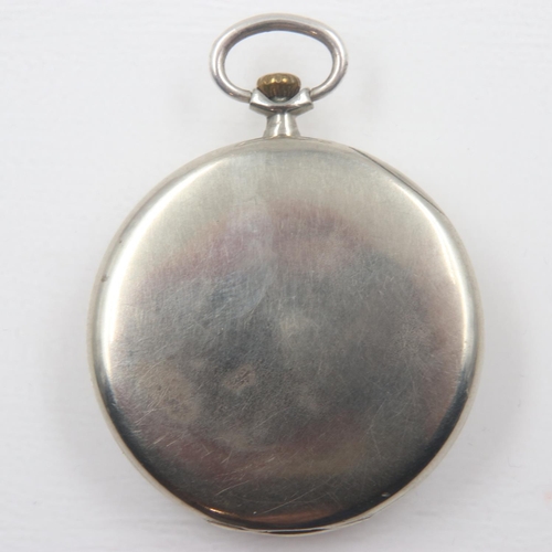 55 - OMEGA: 1934 Silver plated pocket watch, 15 jewels, marked 8976362, 8120518, D: 40 mm, 52g. UK P&P Gr... 