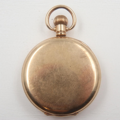 57 - Gold plated American Waltham traveller pocket watch, working at lotting. UK P&P Group 1 (£16+VAT for... 