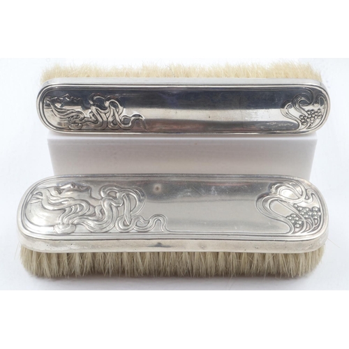 68 - Two W.M.F Art Nouveau plated brushes, L: 16 cm. UK P&P Group 1 (£16+VAT for the first lot and £2+VAT... 