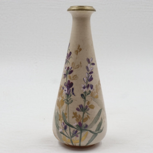 145 - Doulton Lambeth stoneware bud vase, no cracks or chips, H: 15 cm. UK P&P Group 1 (£16+VAT for the fi... 