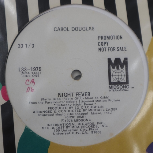 235 - Four promo 12 inch singles, Archie Bell and The Drells, Wings and Racey. UK P&P Group 2 (£20+VAT for... 