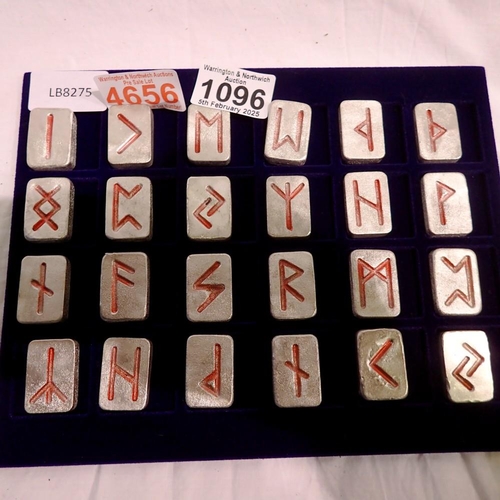 1096 - Twenty four Viking rune ingots, ingots approximately weighs 30g. UK P&P Group 1 (£16+VAT for the fir... 