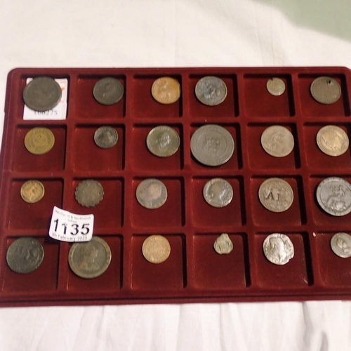 1135 - Twenty four early milled coins. UK P&P Group 1 (£16+VAT for the first lot and £2+VAT for subsequent ... 