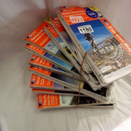 1180 - Selection of Ordnance Survey walking maps. Not available for in-house P&P