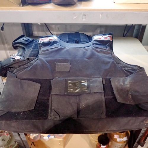 1227 - Ballistic stab vest with plates. Not available for in-house P&P