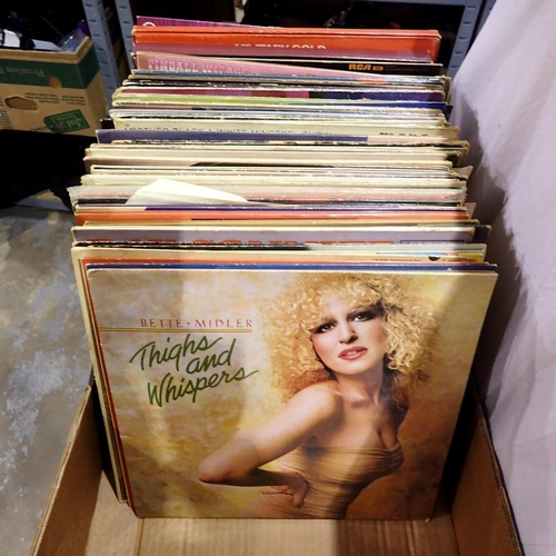 1517 - Box of assorted mainly pop LPs Not available for in-house P&P