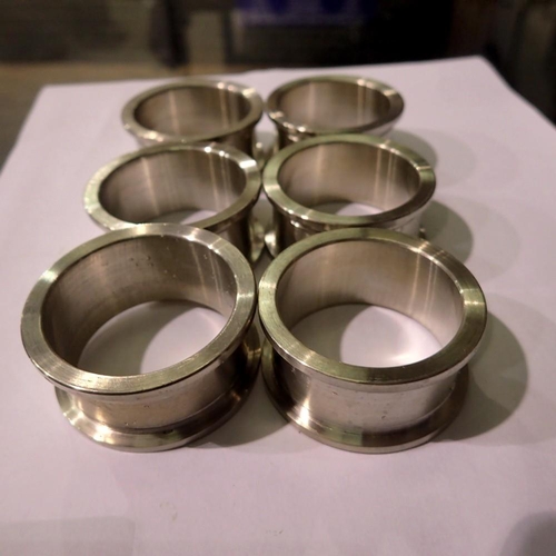 1195I - Six turned white metal napkin rings. UK P&P Group 1 (£16+VAT for the first lot and £2+VAT for subseq... 