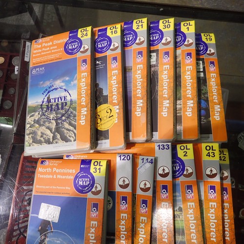 1180 - Selection of Ordnance Survey walking maps. Not available for in-house P&P