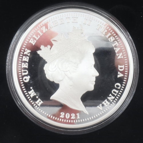 2001 - 2021 silver proof 5oz commemorative: Decimalisation 50th anniversary. UK P&P Group 1 (£16+VAT for th... 