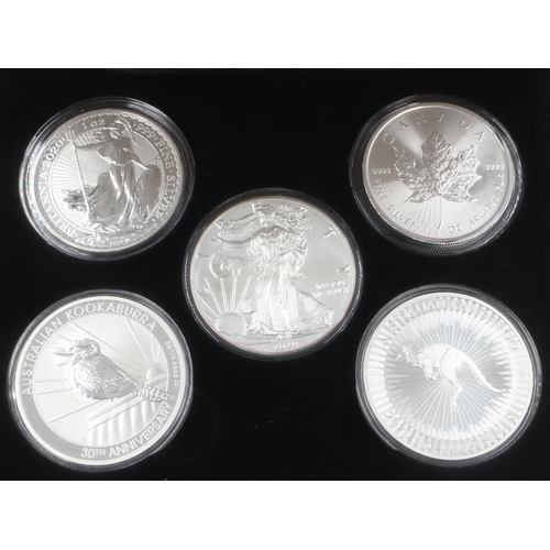 2002 - 2020 Fine Silver 5-coin Collection. UK P&P Group 1 (£16+VAT for the first lot and £2+VAT for subsequ... 