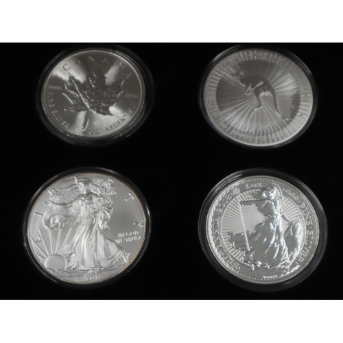 2003 - 2018 silver coins of the world 4-coin set. UK P&P Group 1 (£16+VAT for the first lot and £2+VAT for ... 