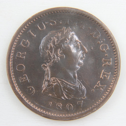 2012 - 1807 penny of George III - gVF.  UK P&P Group 0 (£6+VAT for the first lot and £1+VAT for subsequent ... 