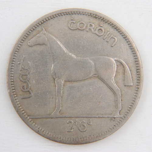 2023 - 1955 Gaelic harp and horse half coroin of Ireland - gVF.  UK P&P Group 0 (£6+VAT for the first lot a... 