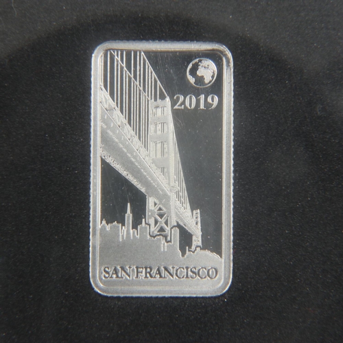 2029 - Solomon Islands silver ingot - San Francisco issue.  UK P&P Group 0 (£6+VAT for the first lot and £1... 