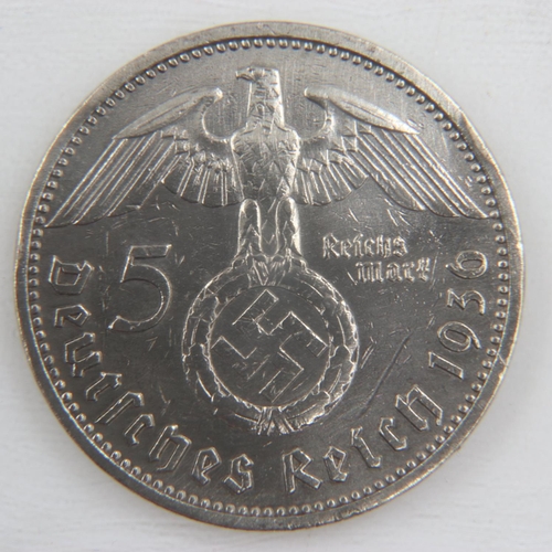 2033 - 1935 five silver Reichsmark, Berlin mint - EF  UK P&P Group 0 (£6+VAT for the first lot and £1+VAT f... 