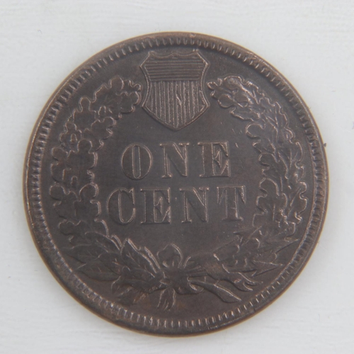 2034 - 1883 Indian Cent of USA - aVF.  UK P&P Group 0 (£6+VAT for the first lot and £1+VAT for subsequent l... 