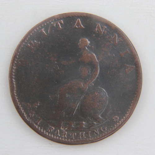 2039 - 1799 farthing of George III - gF.  UK P&P Group 0 (£6+VAT for the first lot and £1+VAT for subsequen... 