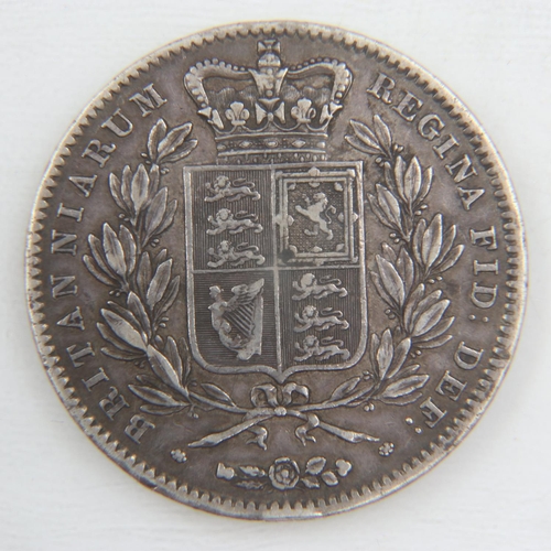 2046 - 1847 silver crown of queen Victoria - aEF.  UK P&P Group 0 (£6+VAT for the first lot and £1+VAT for ... 