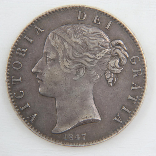 2046 - 1847 silver crown of queen Victoria - aEF.  UK P&P Group 0 (£6+VAT for the first lot and £1+VAT for ... 