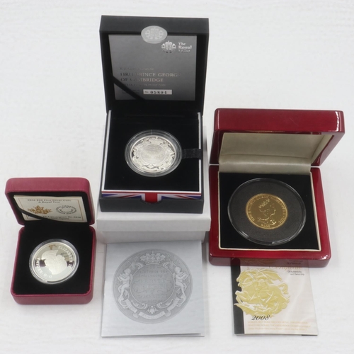 2057 - Two boxed silver crowns and a Canadian silver $20 coin. UK P&P Group 1 (£16+VAT for the first lot an... 