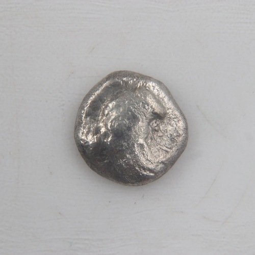 2072 - c300BC Greek silver hemiobol with archaic quadripartite - VF.  UK P&P Group 0 (£6+VAT for the first ... 