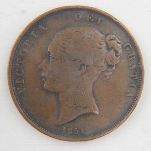 2073 - 1851 penny of queen Victoria - gF.  UK P&P Group 0 (£6+VAT for the first lot and £1+VAT for subseque... 