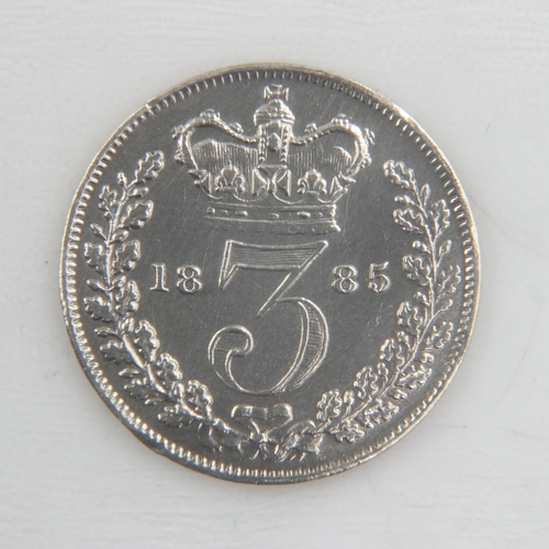 2074 - 1885 silver threepence of queen Victoria - EF.  UK P&P Group 0 (£6+VAT for the first lot and £1+VAT ... 