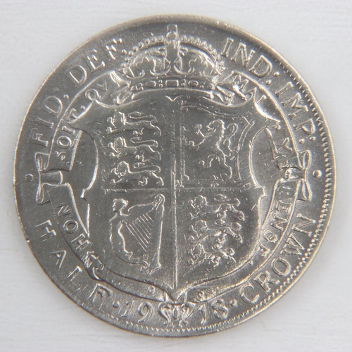 2083 - 1918 silver crown of George V - aVF.  UK P&P Group 0 (£6+VAT for the first lot and £1+VAT for subseq... 