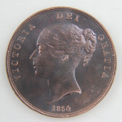 2084 - 1854 penny of queen Victoria - gVF.  UK P&P Group 0 (£6+VAT for the first lot and £1+VAT for subsequ... 