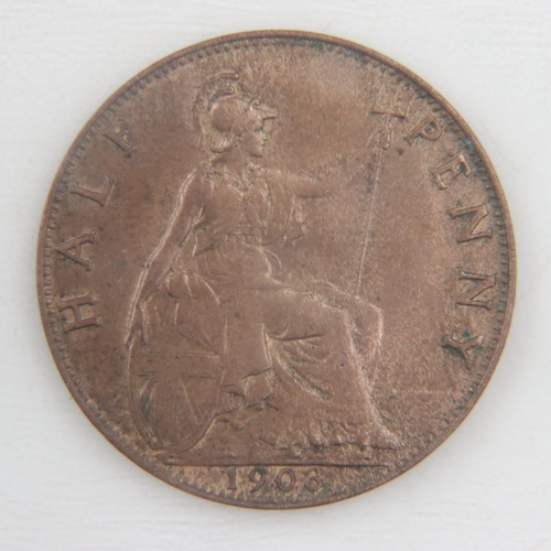 2087 - 1903 halfpenny of Edward VII - nUNC.  UK P&P Group 0 (£6+VAT for the first lot and £1+VAT for subseq... 