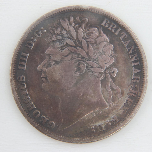 2091 - 1824 silver shilling of George IV - VF.  UK P&P Group 0 (£6+VAT for the first lot and £1+VAT for sub... 