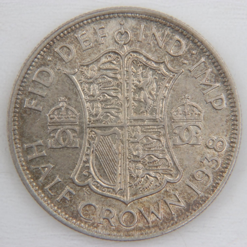 2092 - 1938 silver half crown of George VI - EF.  UK P&P Group 0 (£6+VAT for the first lot and £1+VAT for s... 