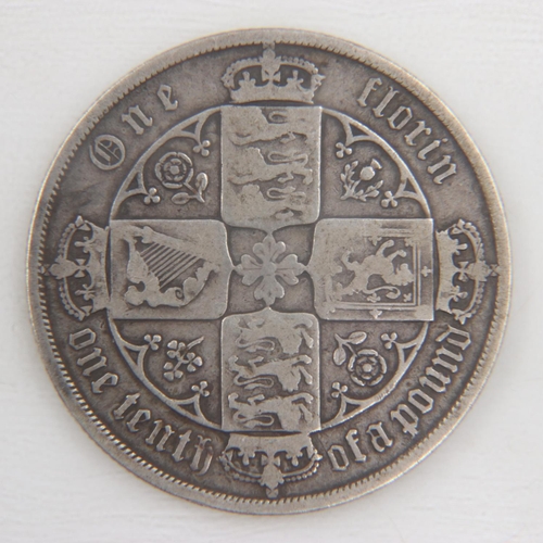 2093 - Gothic silver florin of Queen Victoria - gVF. UK P&P Group 0 (£6+VAT for the first lot and £1+VAT fo... 