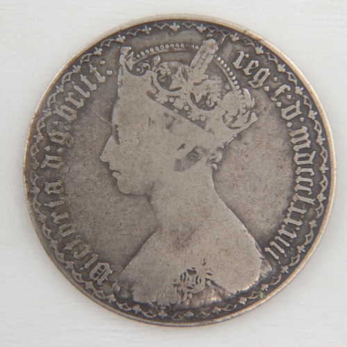 2093 - Gothic silver florin of Queen Victoria - gVF. UK P&P Group 0 (£6+VAT for the first lot and £1+VAT fo... 