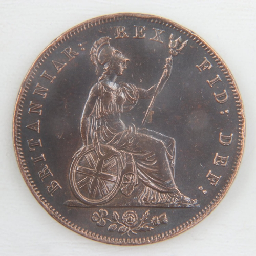 2097 - 1826 halfpenny of George IV - EF.  UK P&P Group 0 (£6+VAT for the first lot and £1+VAT for subsequen... 