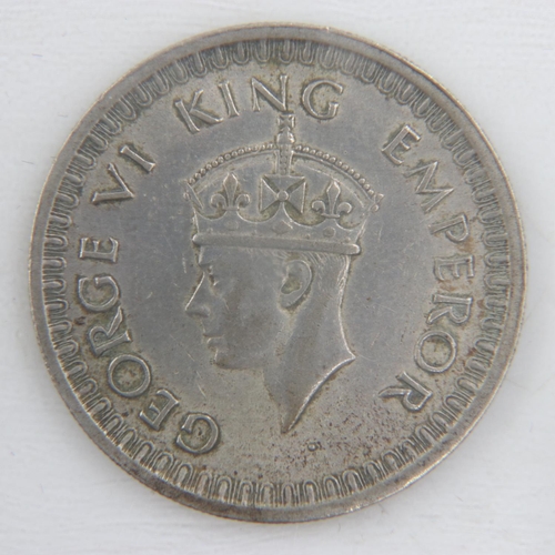 2101 - 1943 silver half rupee of George VI - gVF.  UK P&P Group 0 (£6+VAT for the first lot and £1+VAT for ... 