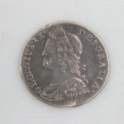 2103 - 1845 silver twopence of George II - VF.  UK P&P Group 0 (£6+VAT for the first lot and £1+VAT for sub... 