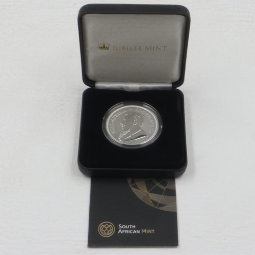 2113 - 2017 silver proof 1oz 50th anniversary krugerrand. UK P&P Group 1 (£16+VAT for the first lot and £2+... 