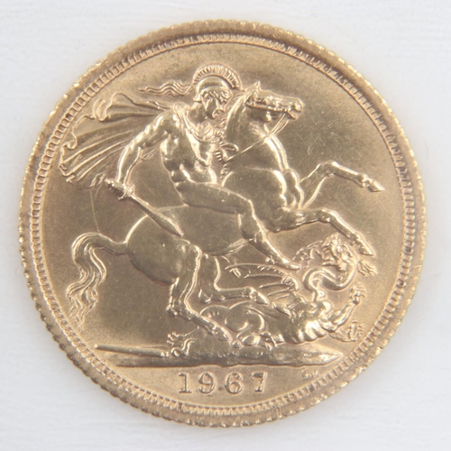 2133 - 1967 full sovereign of Elizabeth II. UK P&P Group 0 (£6+VAT for the first lot and £1+VAT for subsequ... 