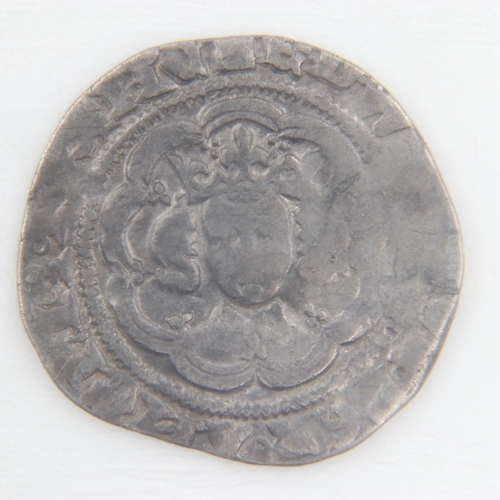 2134 - 1327 - silver hammered half groat of Edward III.  UK P&P Group 0 (£6+VAT for the first lot and £1+VA... 